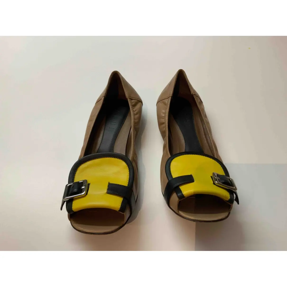Marni Leather ballet flats for sale