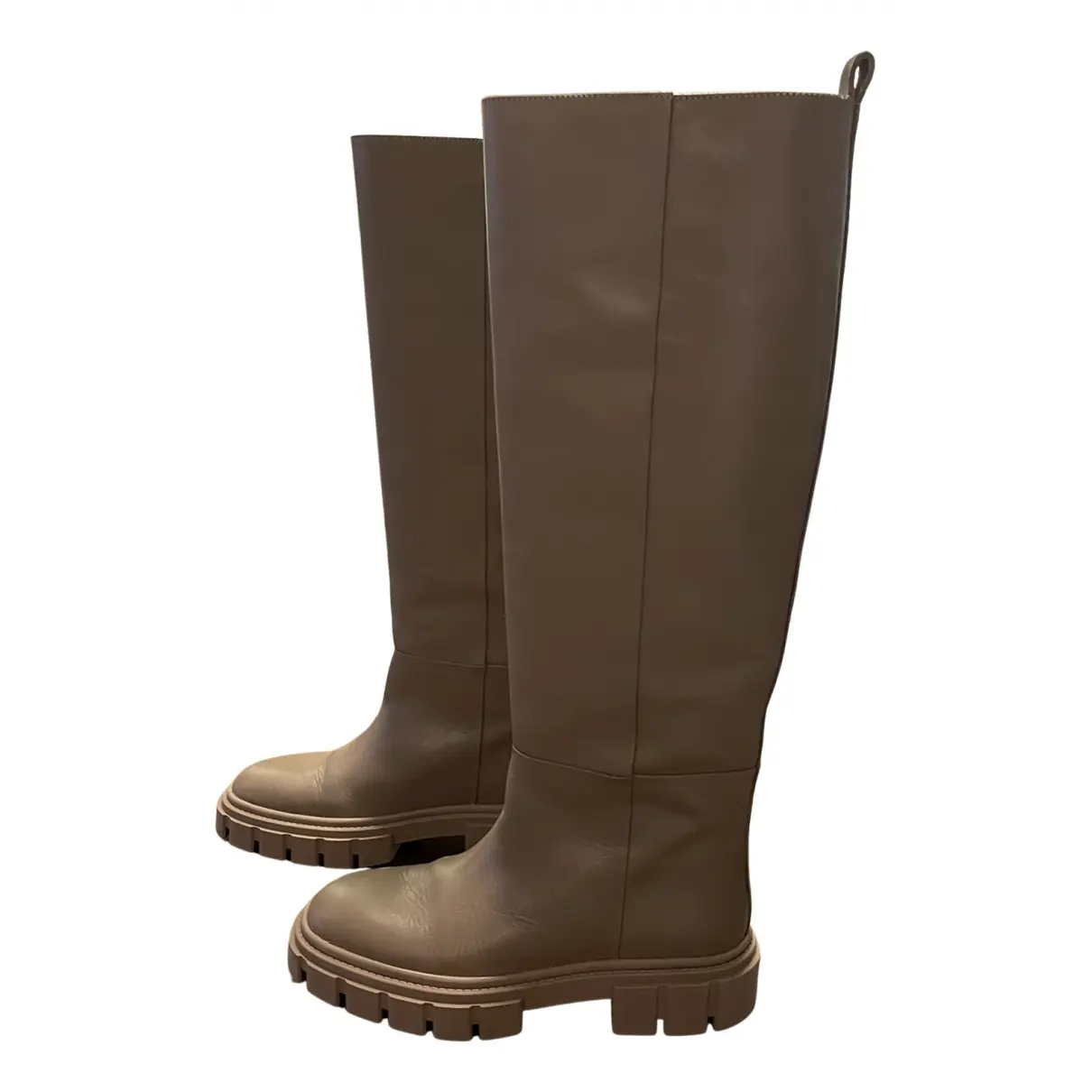 Leather boots Massimo Dutti
