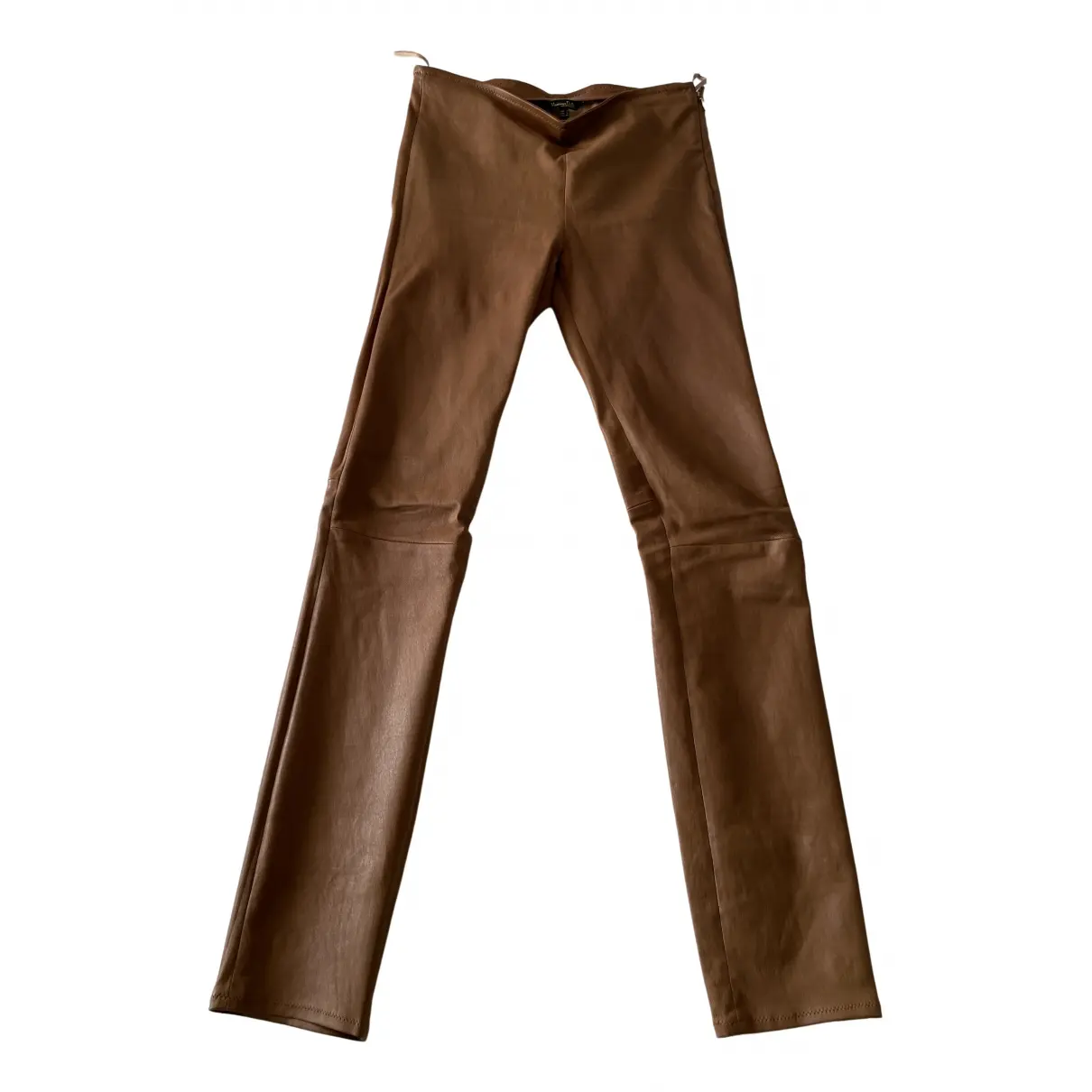 Leather leggings Massimo Dutti