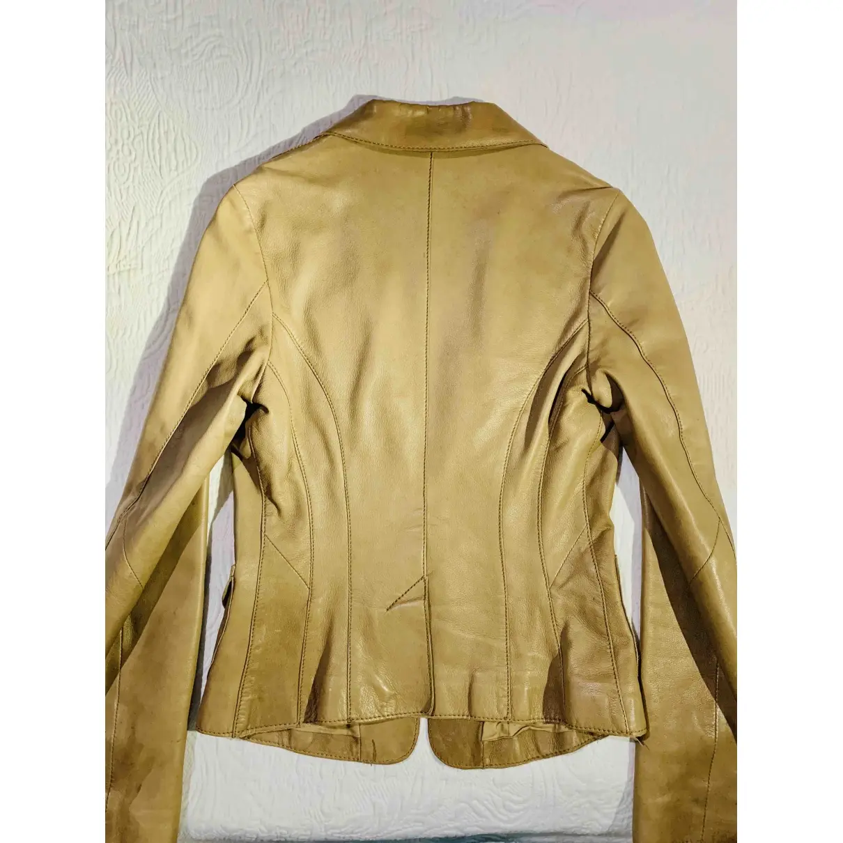 Leather biker jacket Max & Co - Vintage
