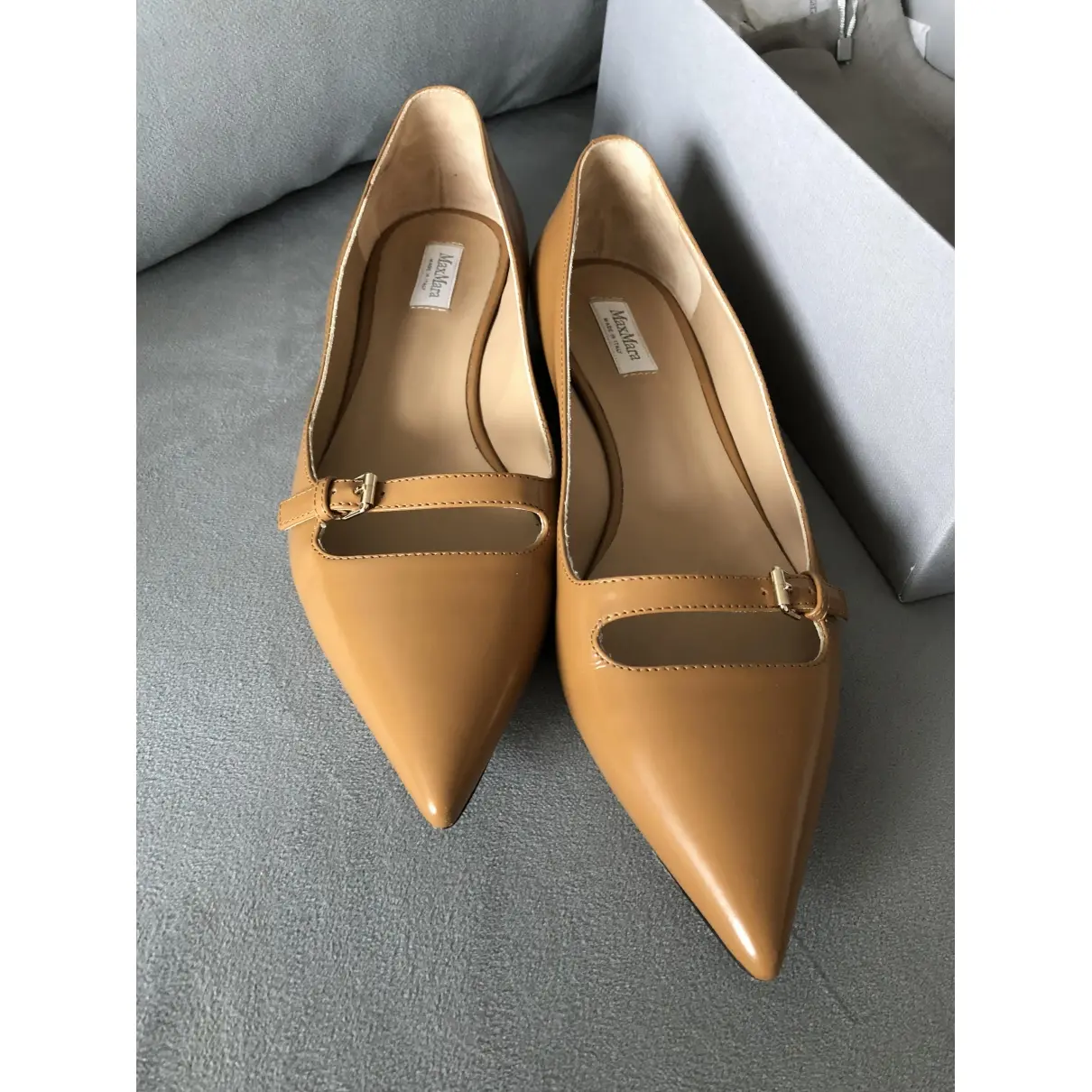 Max Mara Leather ballet flats for sale