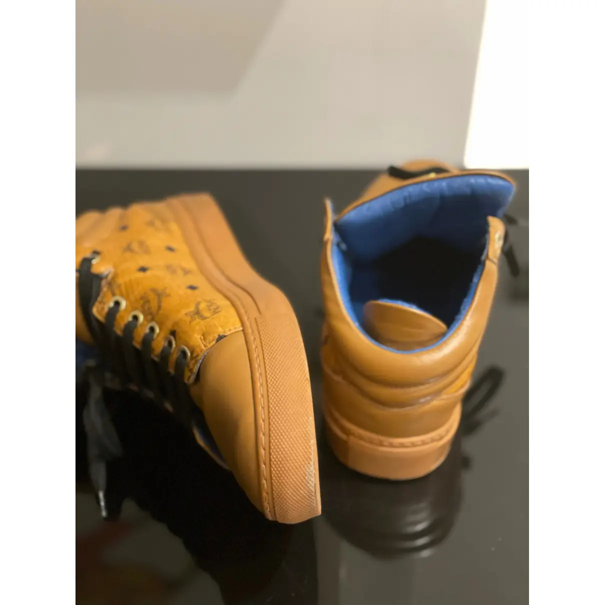 Leather trainers MCM