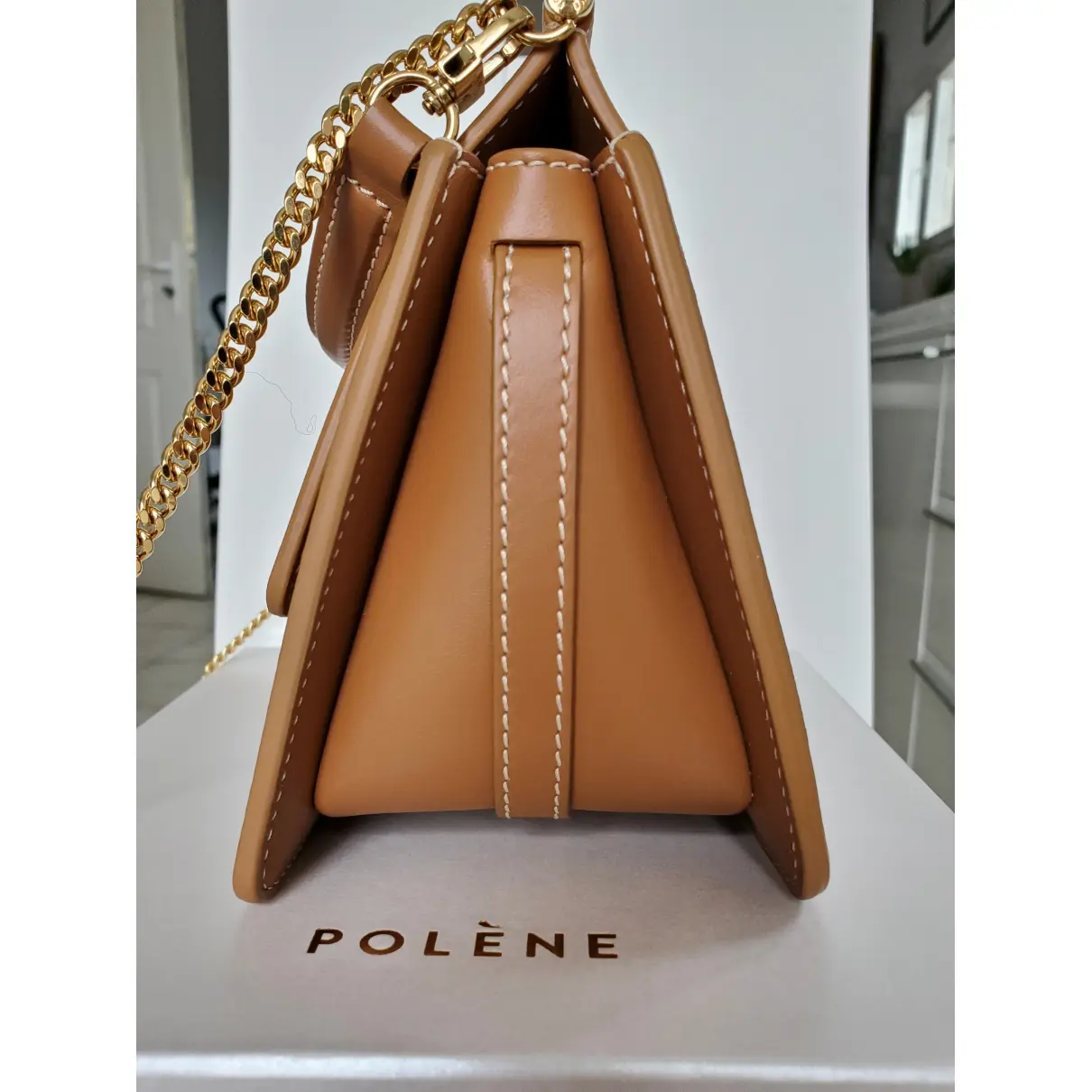 Buy Polene Numéro sept mini leather crossbody bag online