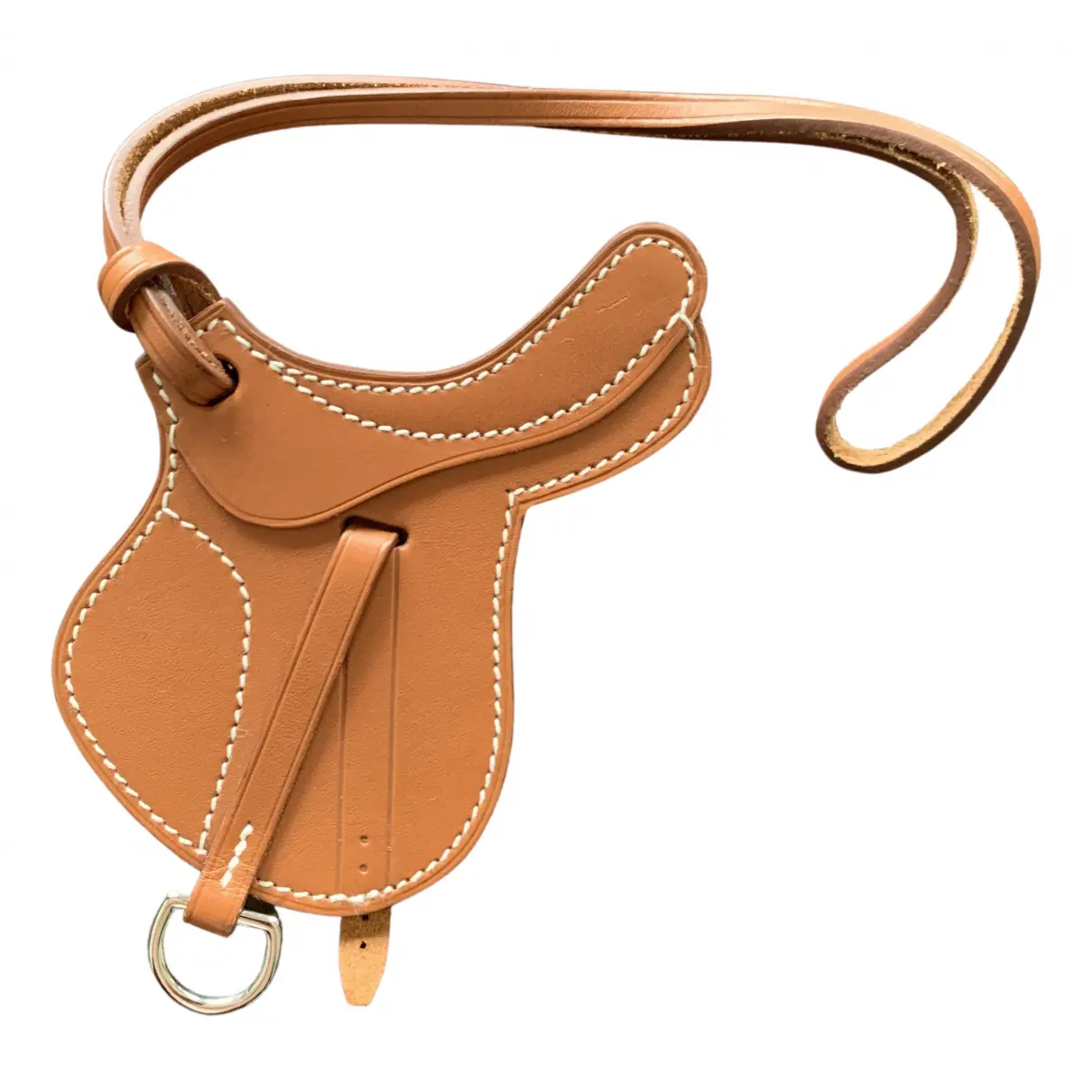 Paddock selle leather bag charm Hermès