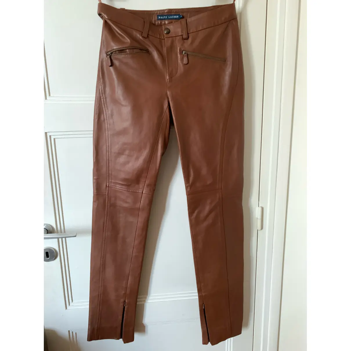 Leather slim pants Ralph Lauren
