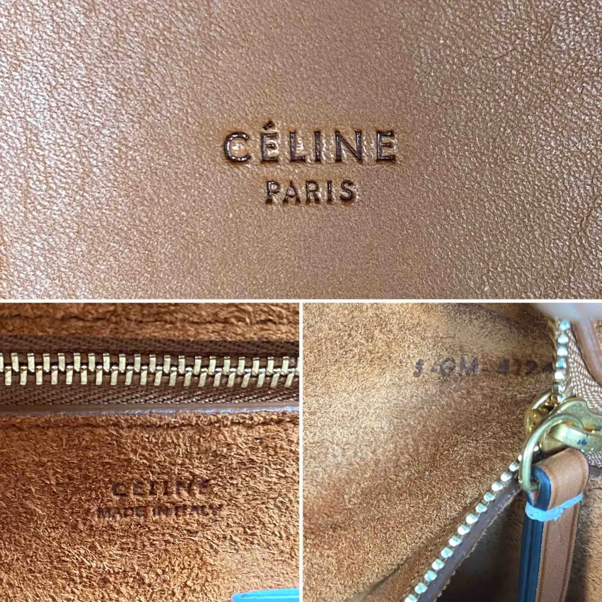 Ring leather handbag Celine