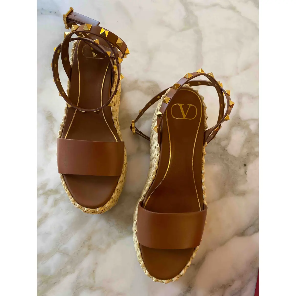 Buy Valentino Garavani Rockstud leather sandals online