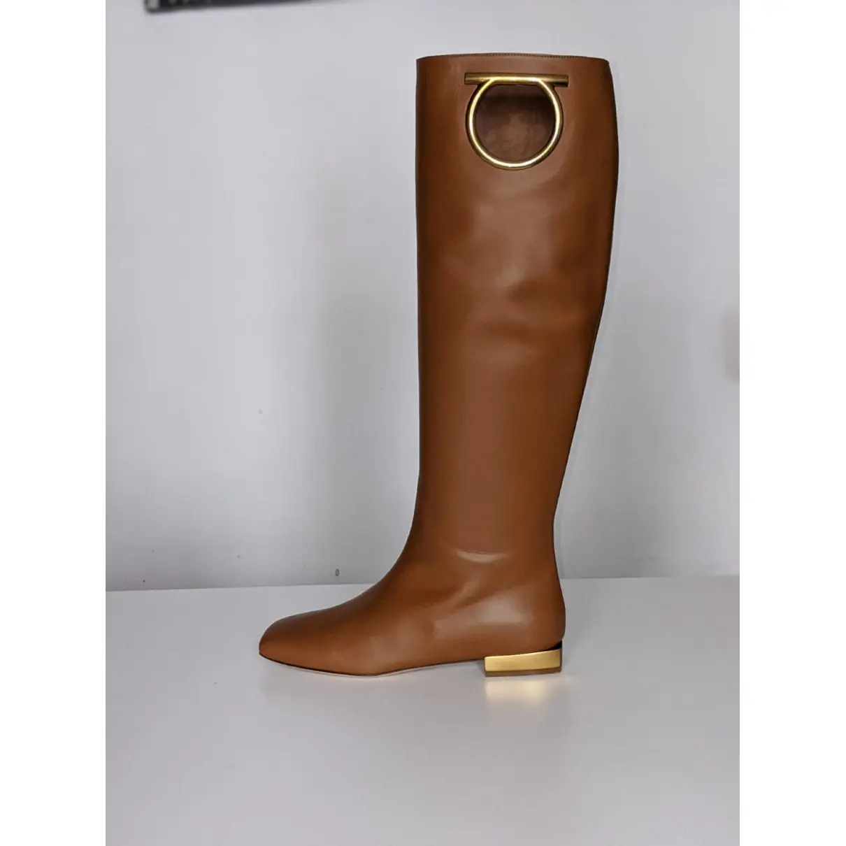 Buy Salvatore Ferragamo Leather riding boots online