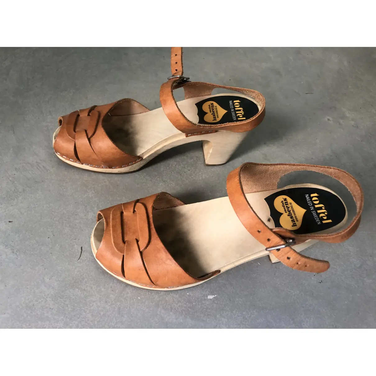 Buy Swedish Hasbeens Leather mules & clogs online