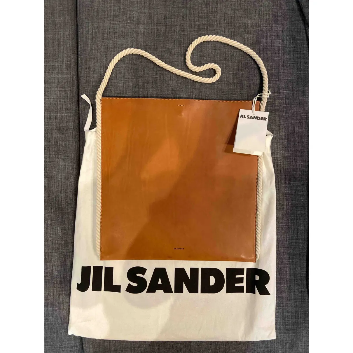 Buy Jil Sander Tangle leather tote online