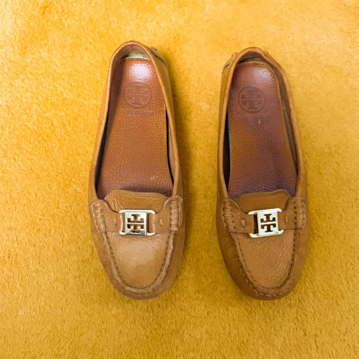 Leather flats Tory Burch