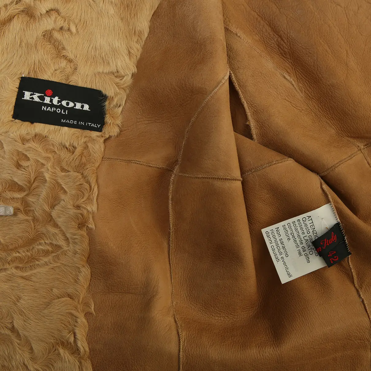 Buy Kiton Mongolian lamb biker jacket online