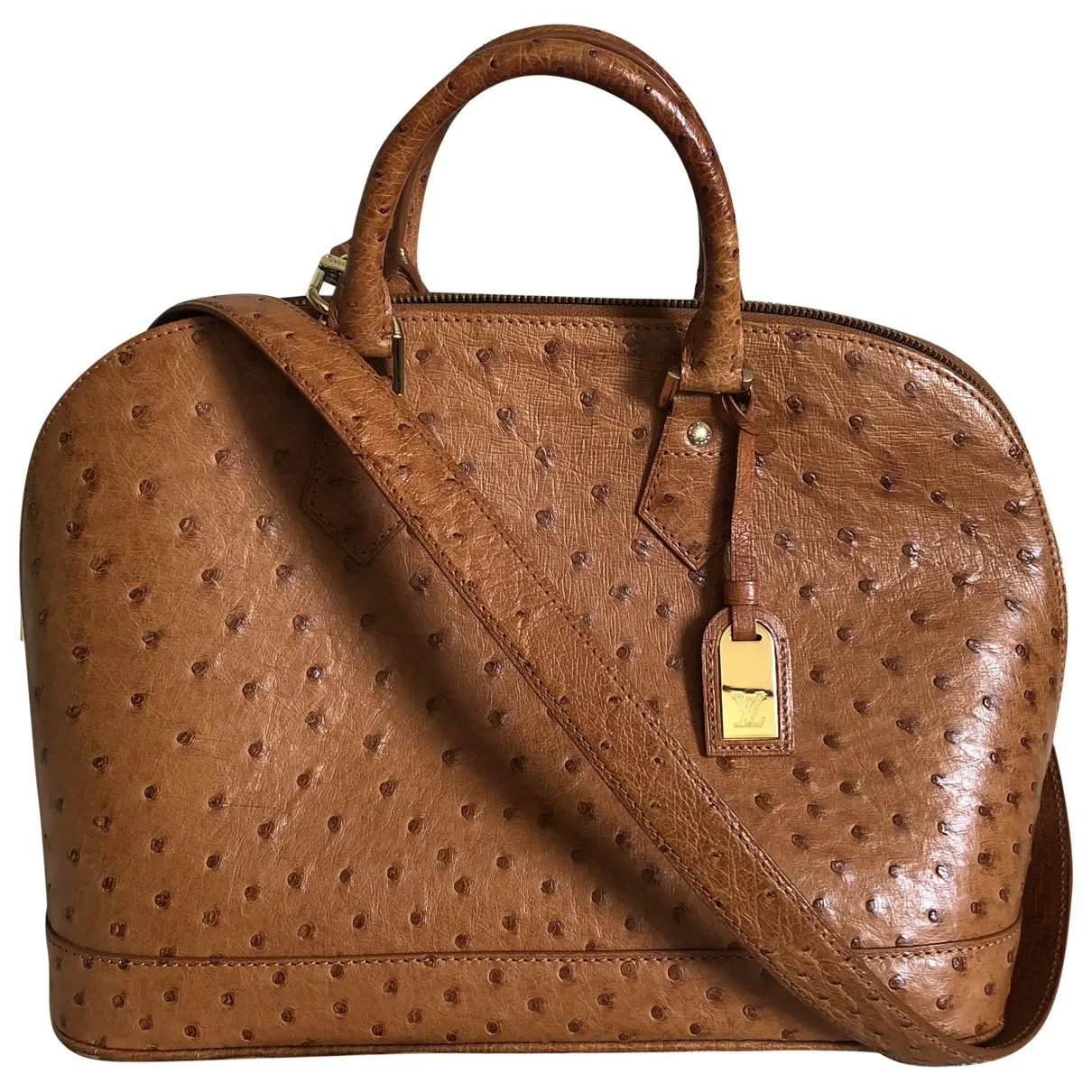 Alma ostrich handbag Louis Vuitton