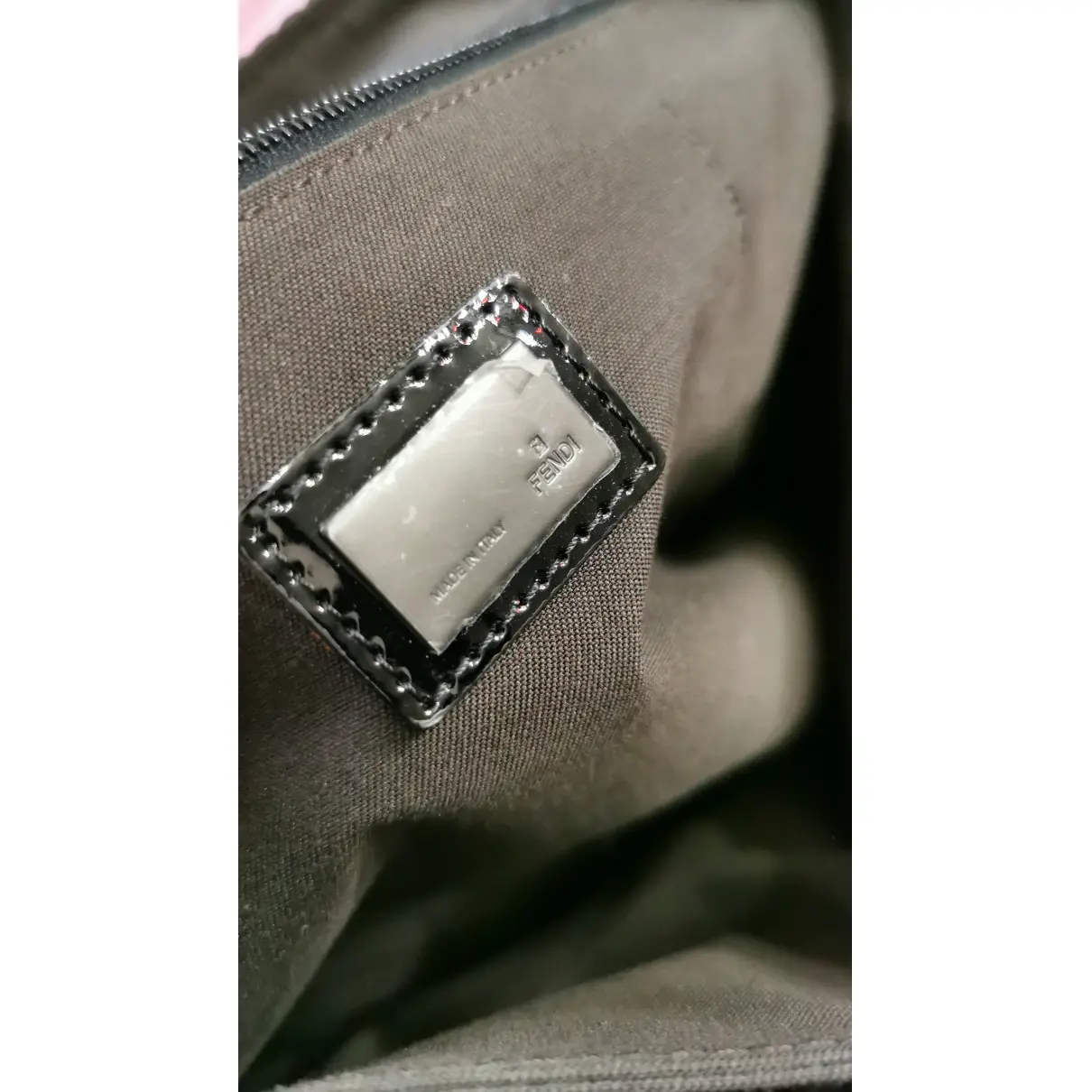 FF patent leather handbag Fendi