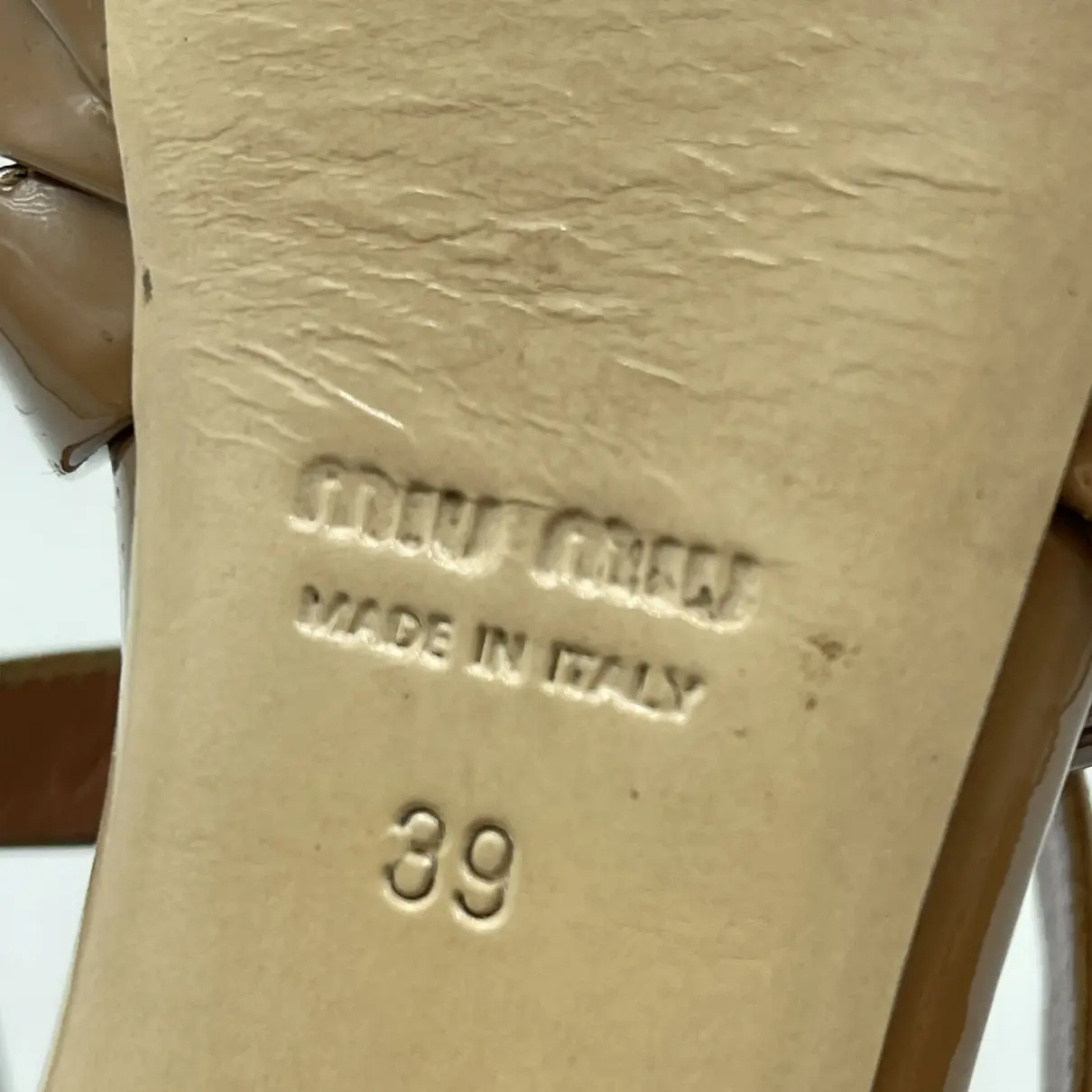 Patent leather sandals Miu Miu
