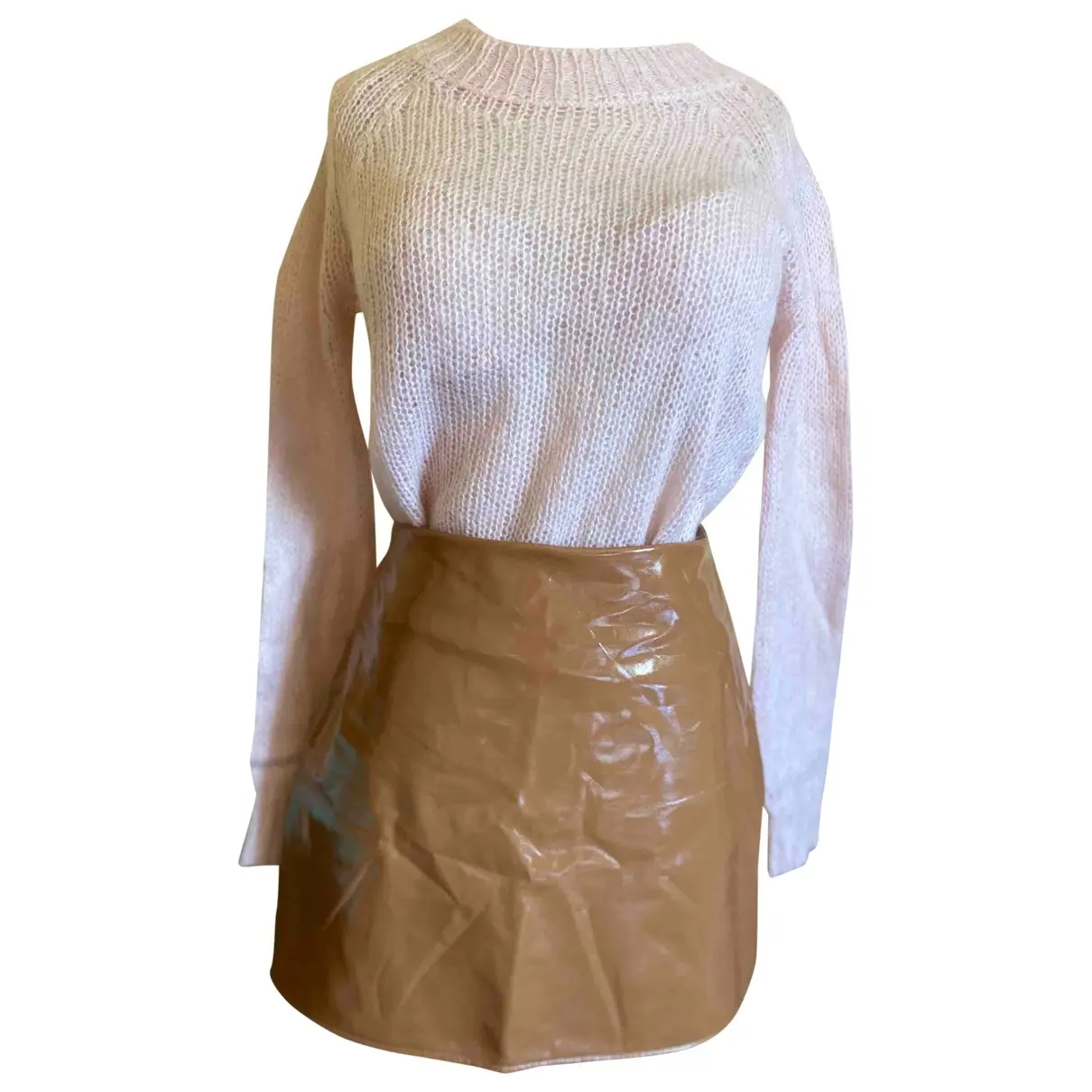 Vicolo Patent leather mini skirt for sale