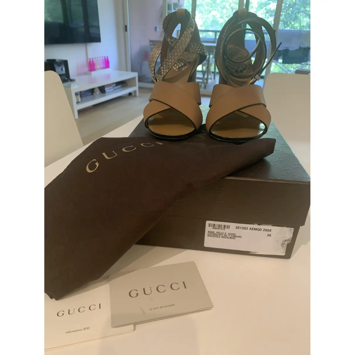Python sandal Gucci