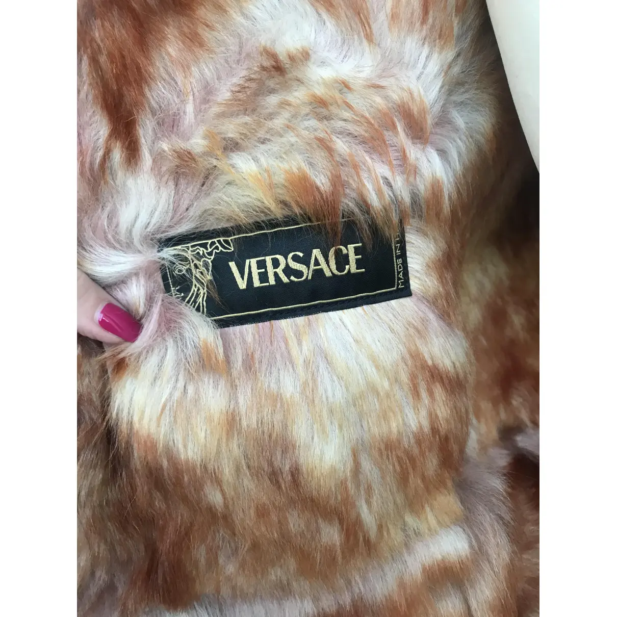 Shearling coat Versace