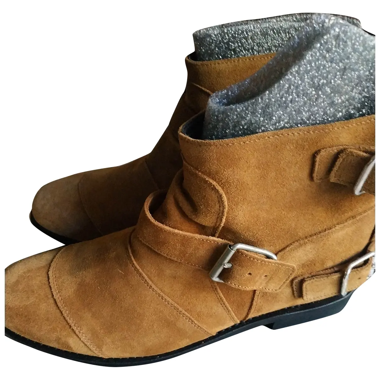 Balmain For H&M Camel Suede Boots for sale
