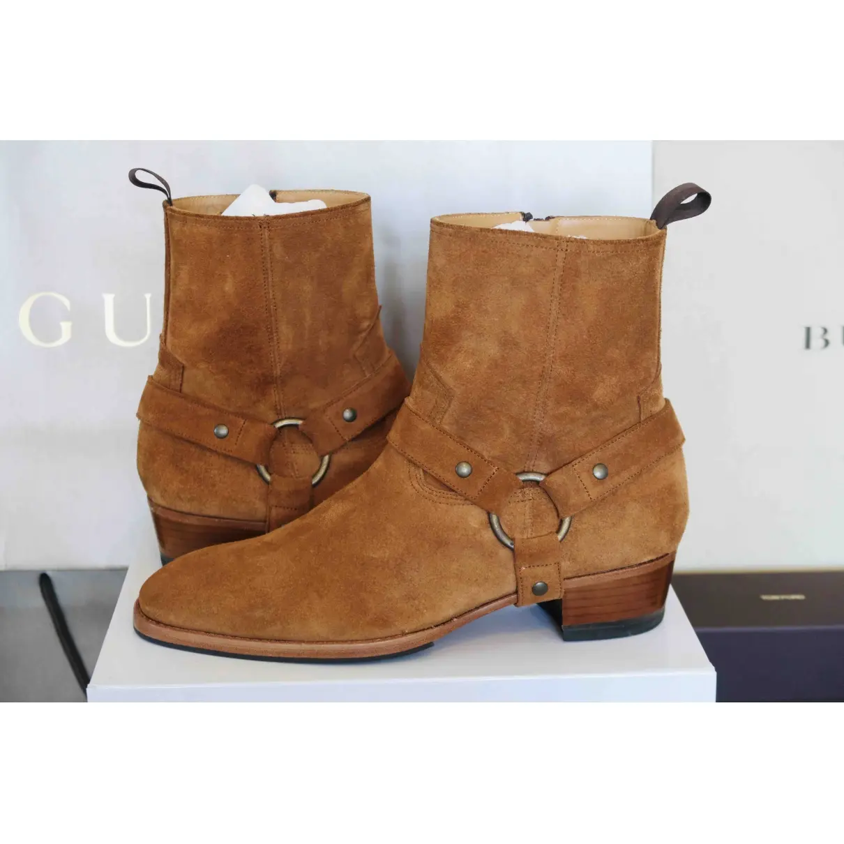 Camel Suede Boots Russell & Bromley