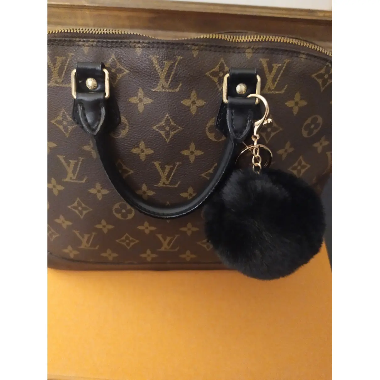 Alma cloth handbag Louis Vuitton