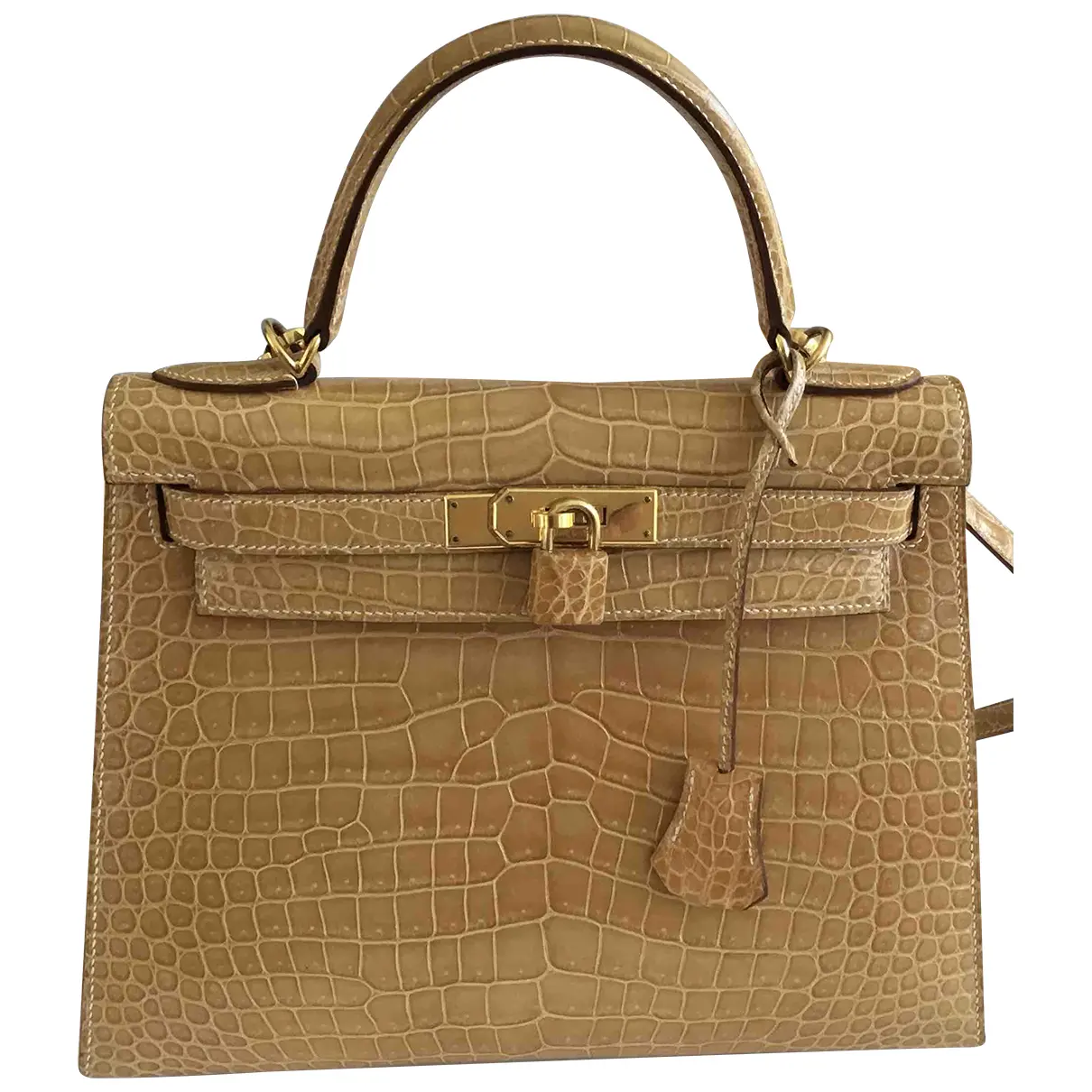 Kelly 28 crocodile handbag Hermès - Vintage