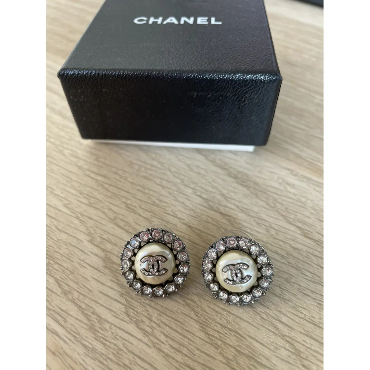 Buy Chanel CC crystal earrings online