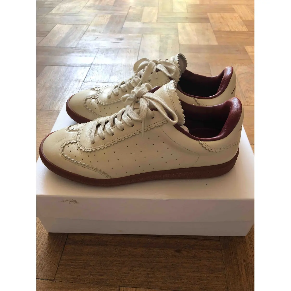 Buy Isabel Marant Bryce leather trainers online
