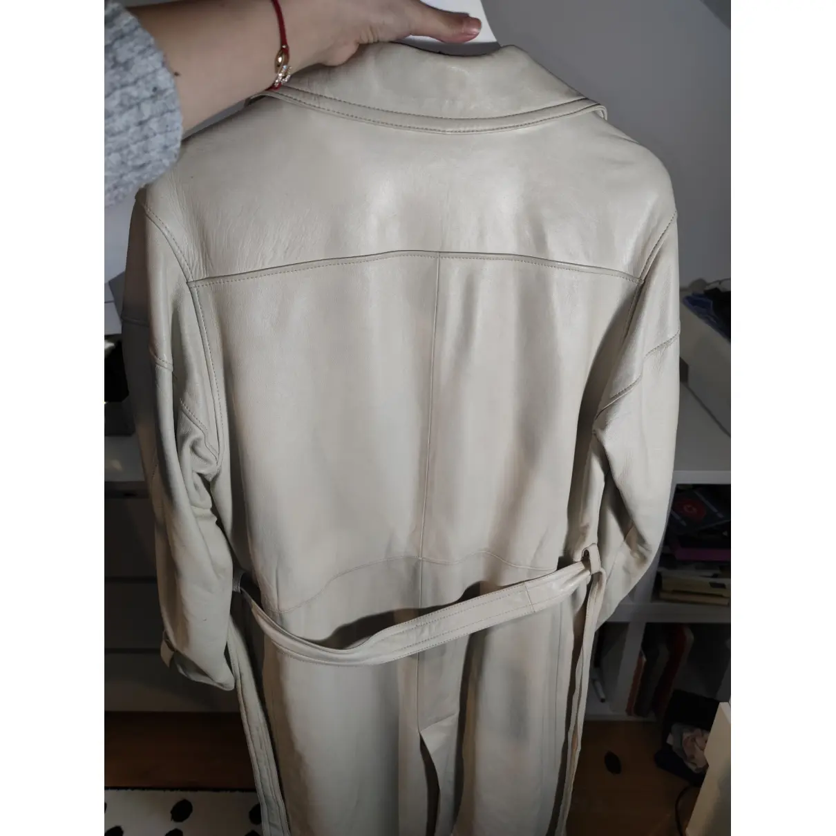 Leather trench coat Burberry - Vintage