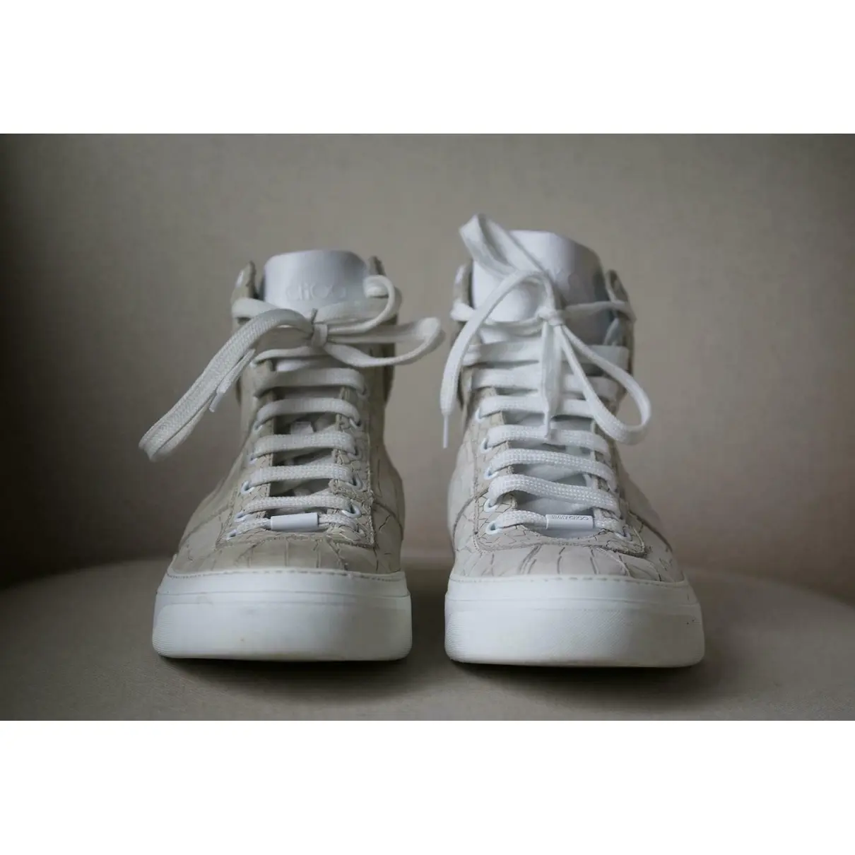 Jimmy Choo Leather high trainers for sale