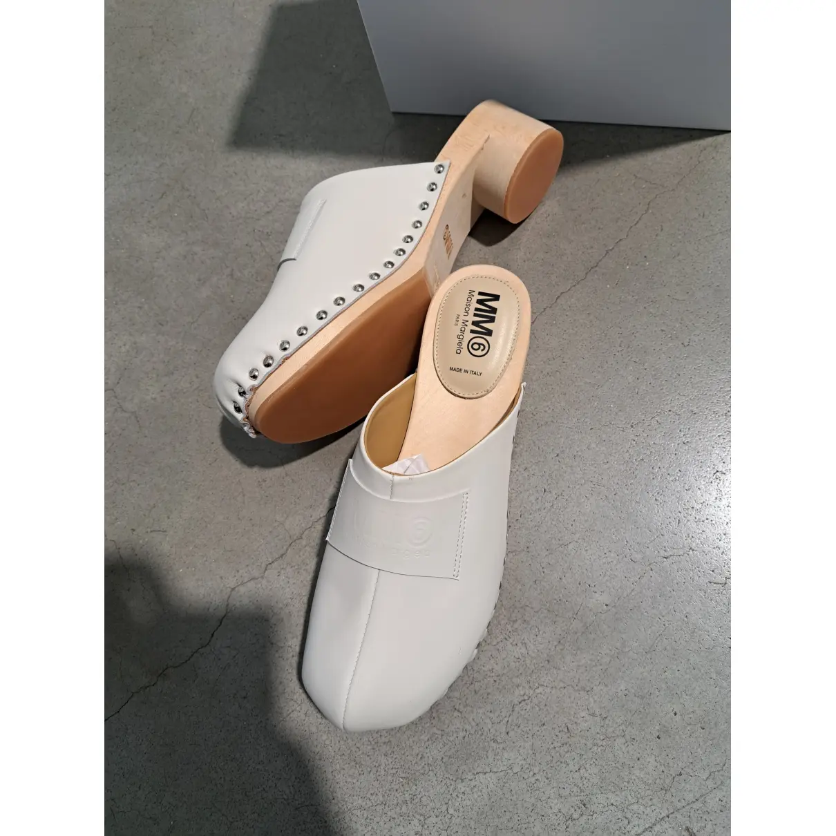 Buy MM6 Leather mules & clogs online