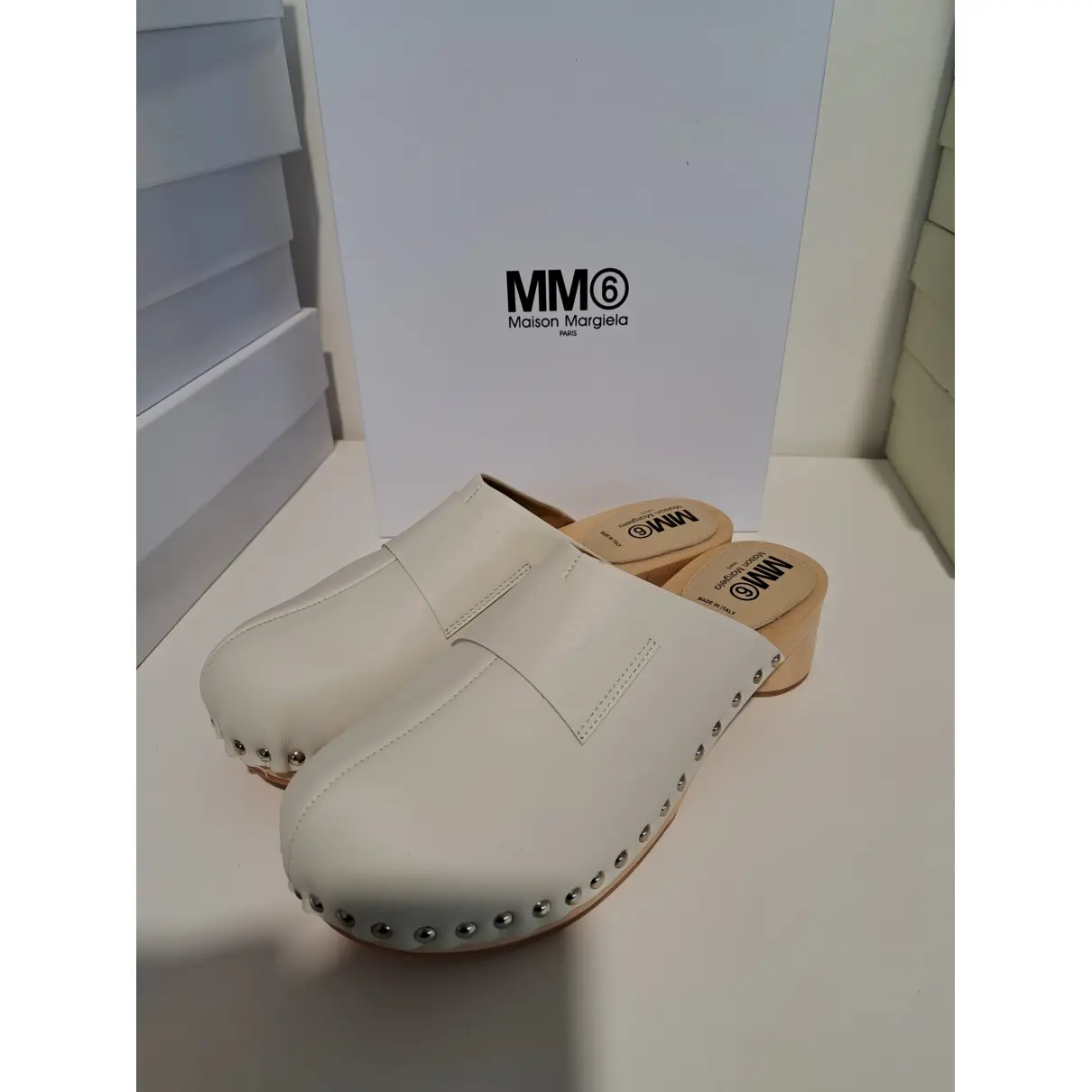 Leather mules & clogs MM6