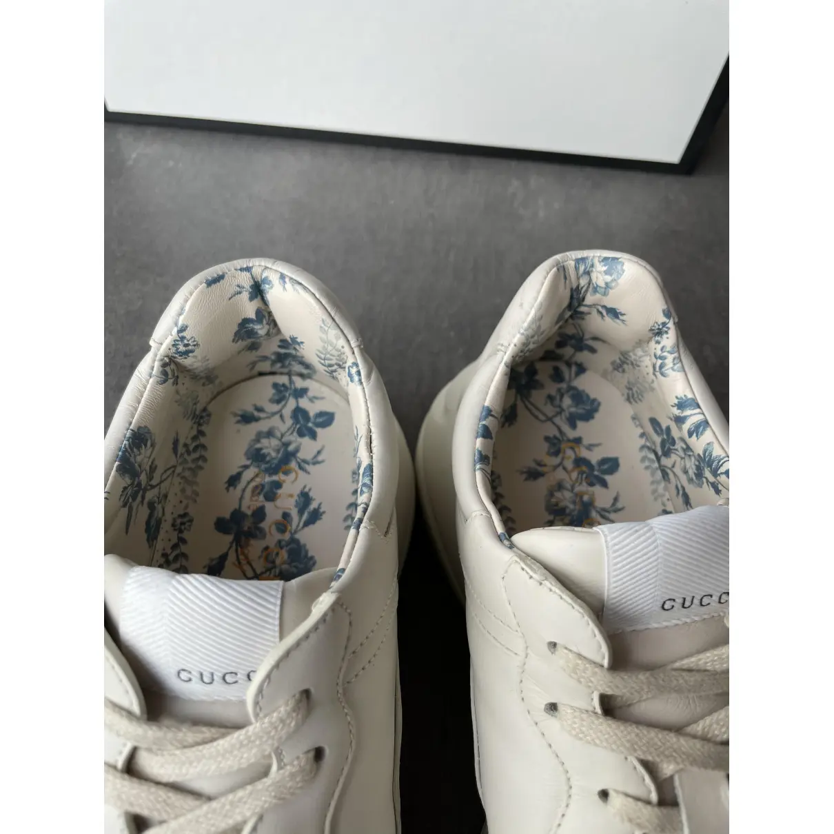 Rhyton leather low trainers Gucci