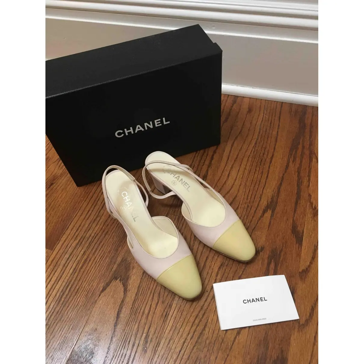 Slingback leather heels Chanel
