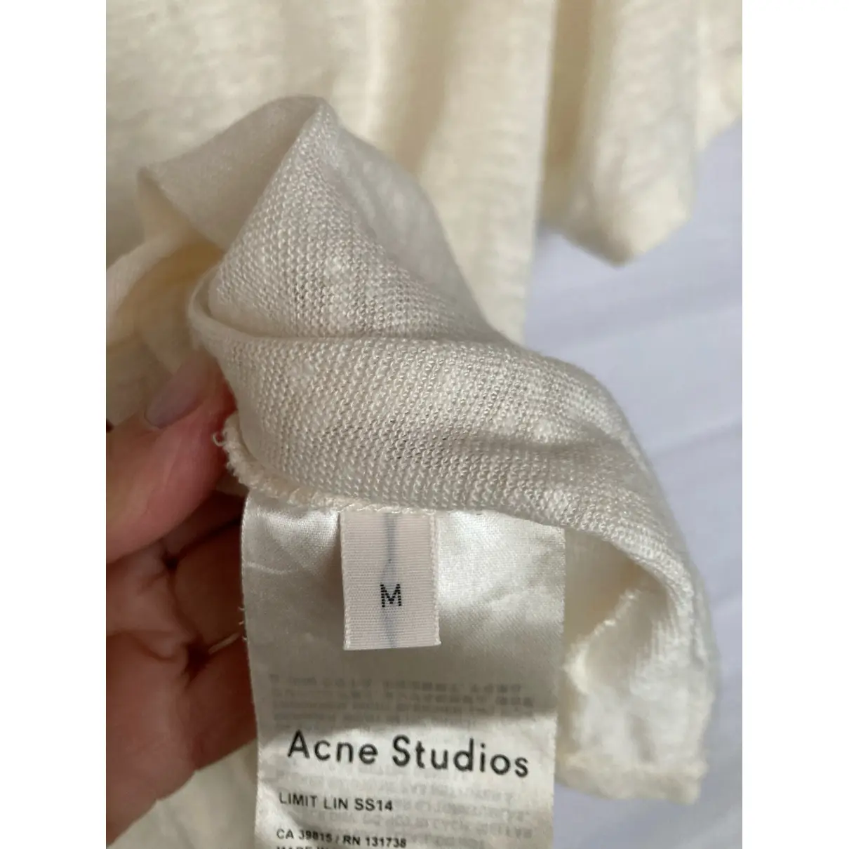Linen t-shirt Acne Studios