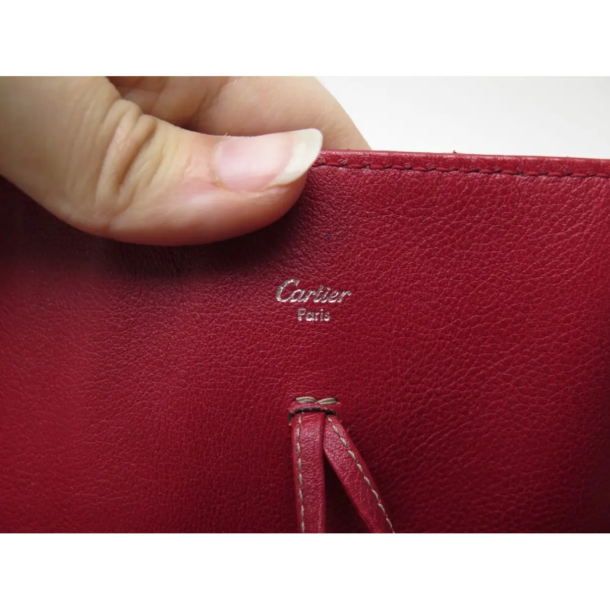 Linen handbag Cartier
