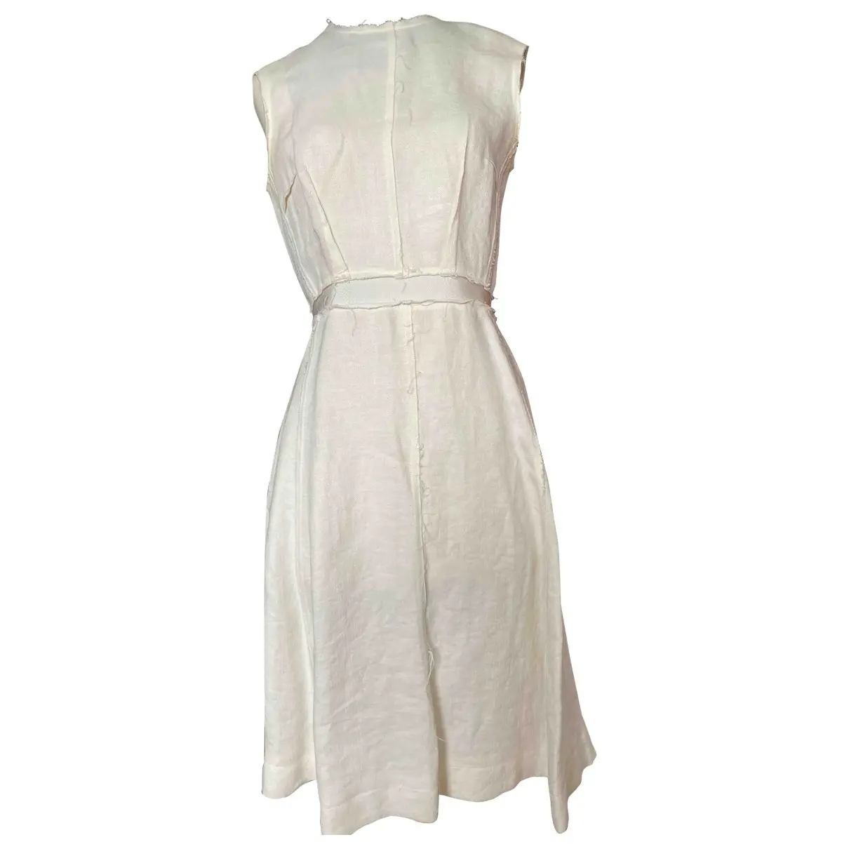 Linen mid-length dress Lanvin - Vintage