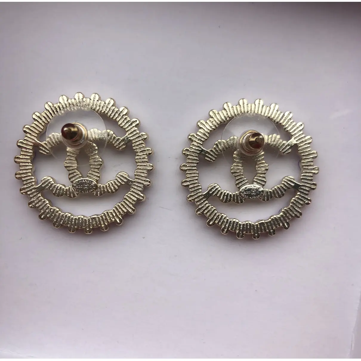 Buy Chanel CC pearls earrings online