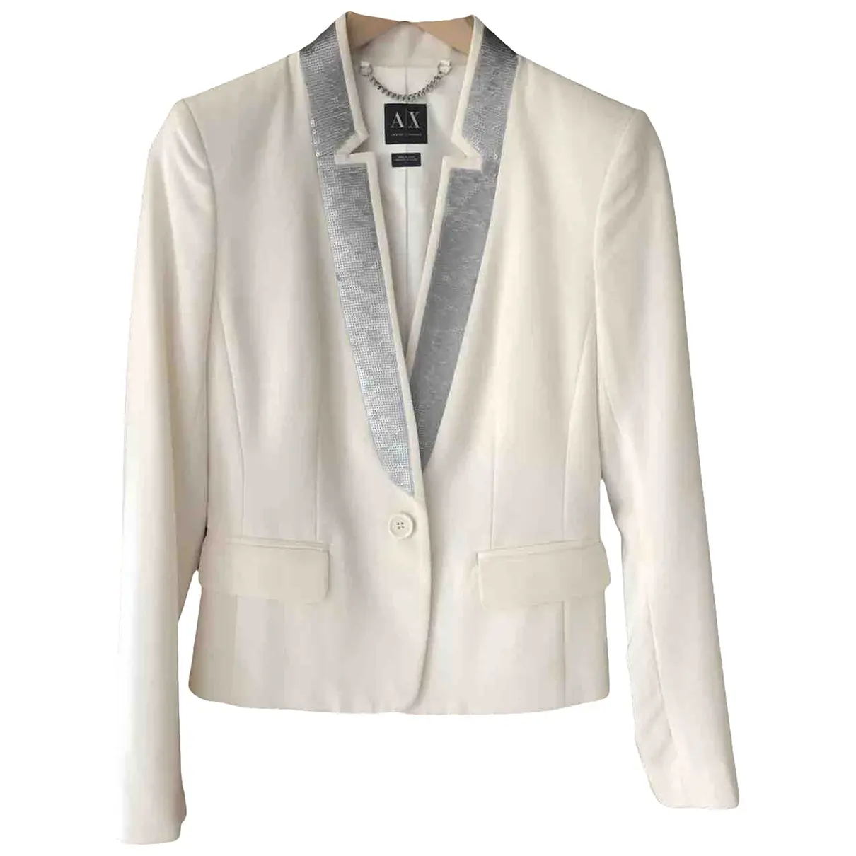 Ecru Polyester Jacket Armani Exchange