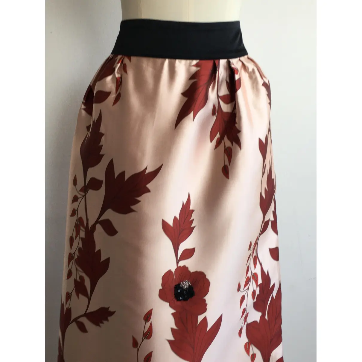 Silk mid-length skirt Johanna Ortiz