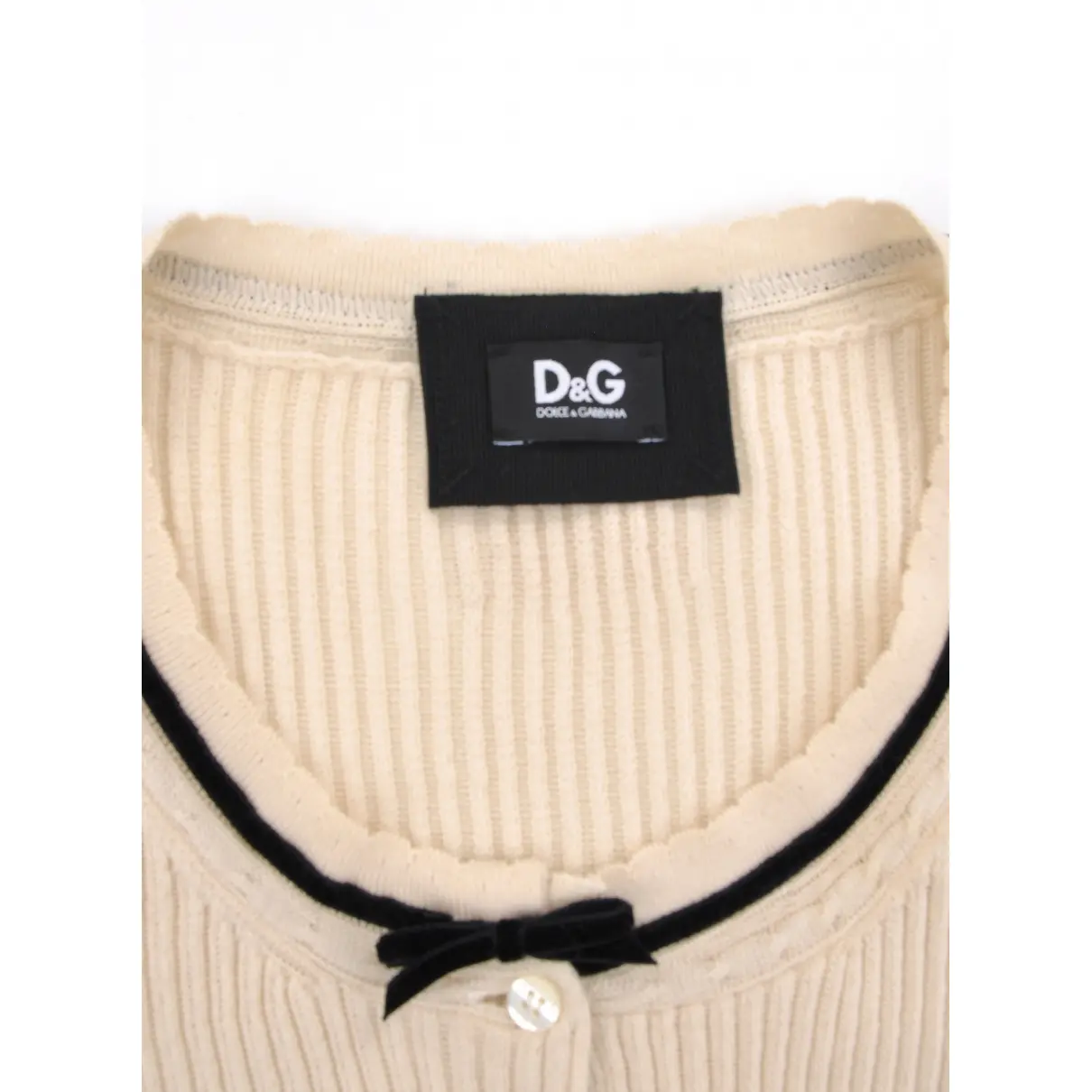 Buy Dolce & Gabbana Ecru Synthetic Knitwear online