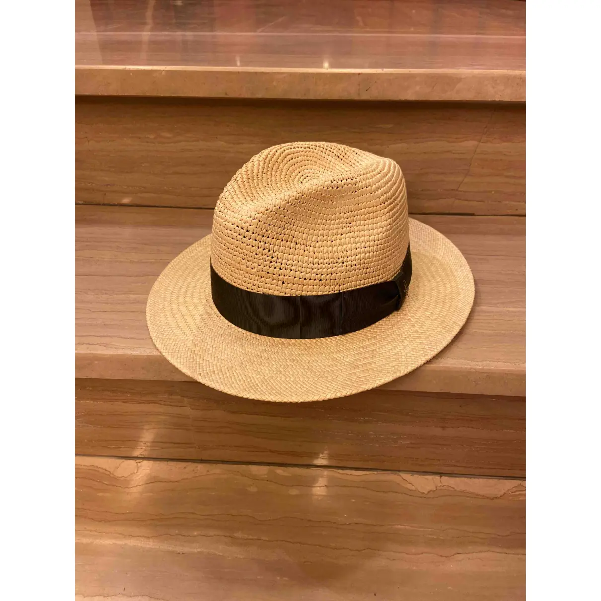 Buy Borsalino Ecru Wicker Hat online