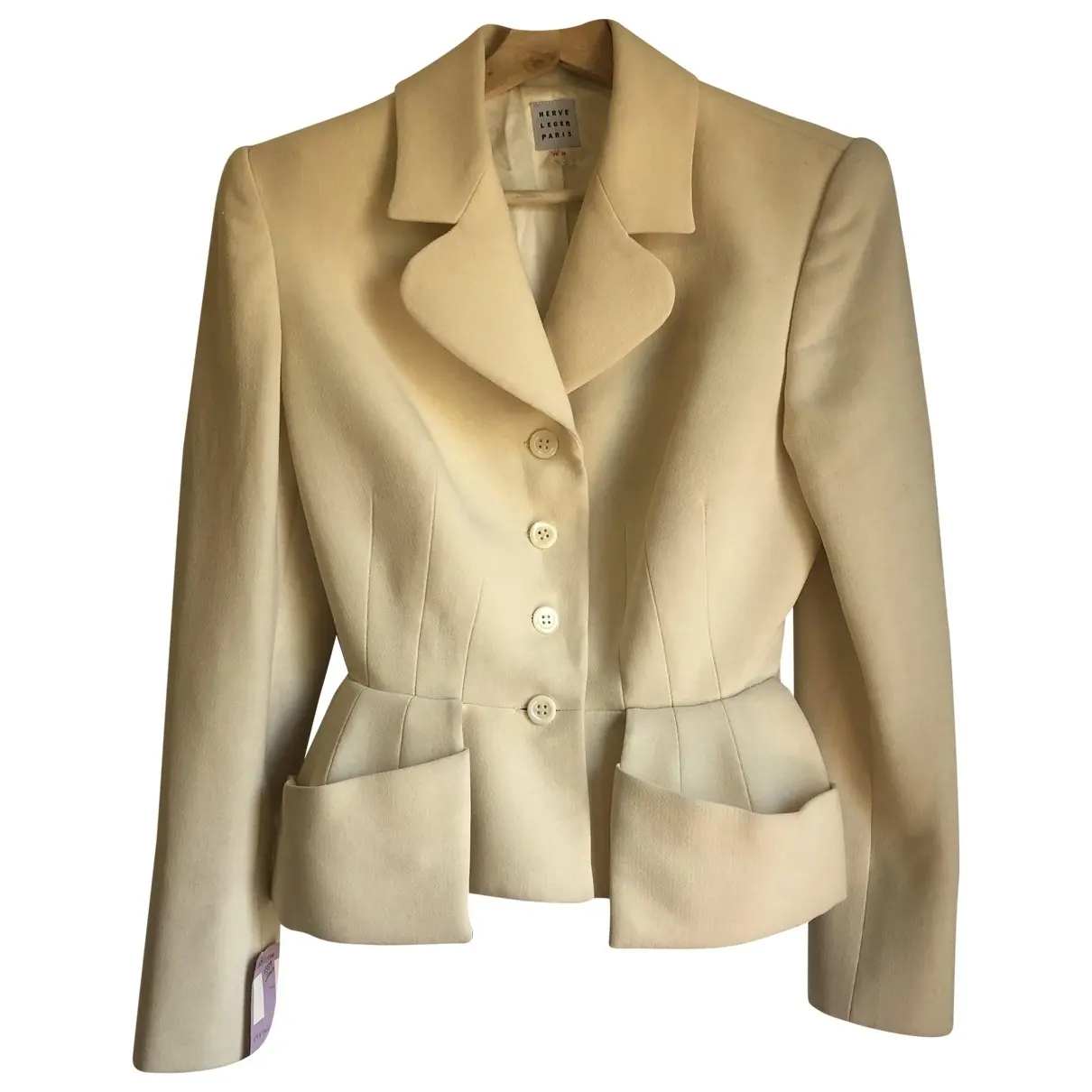 Wool suit jacket Herve Leger - Vintage