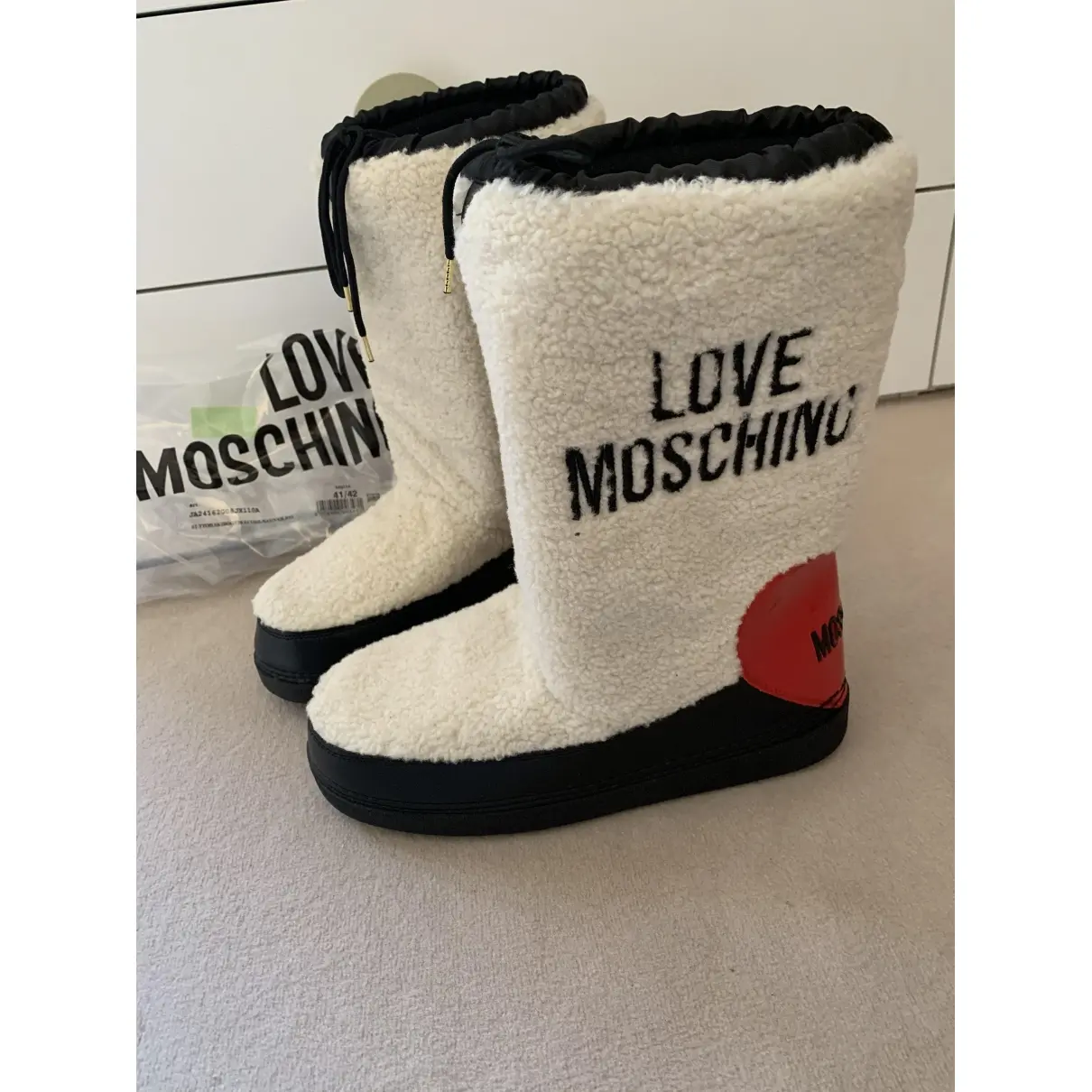 Buy Moschino Love Faux fur snow boots online