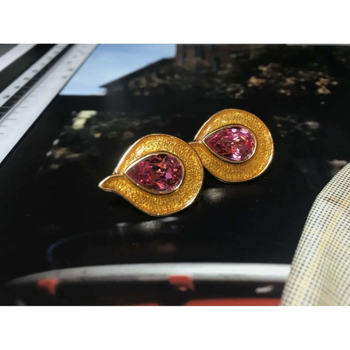 Yves Saint Laurent Arty crystal earrings for sale - Vintage