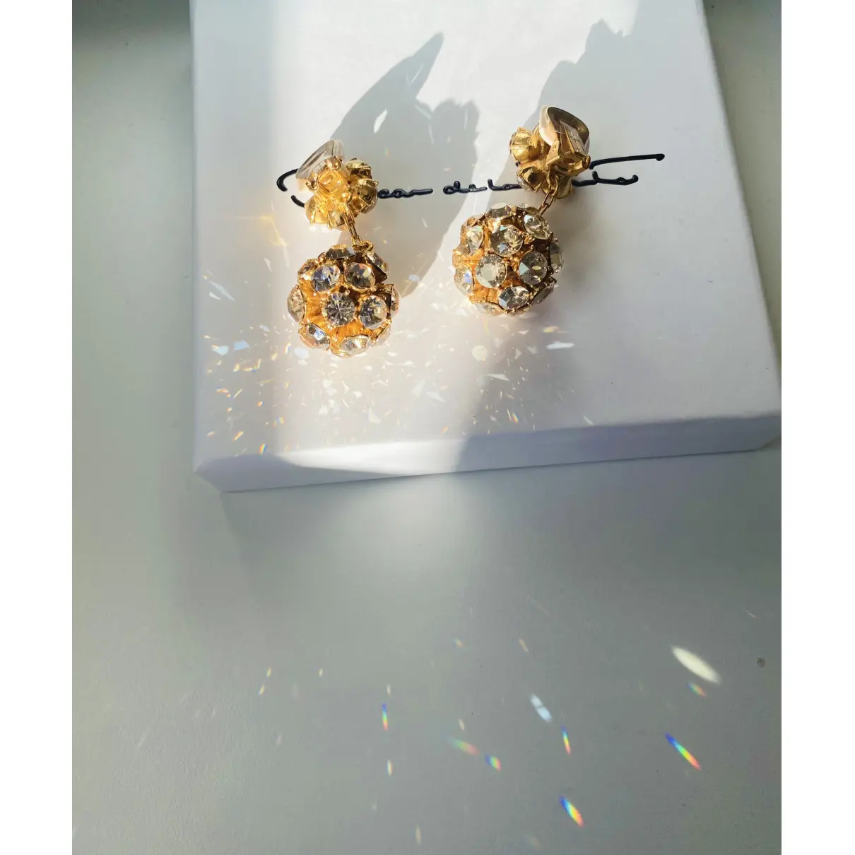 Crystal earrings Oscar De La Renta