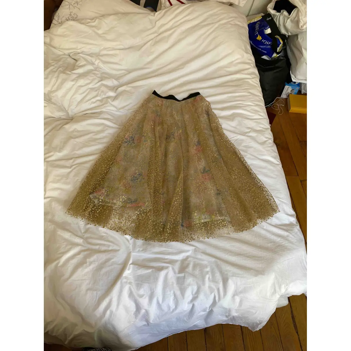 Manoush Glitter mid-length skirt for sale