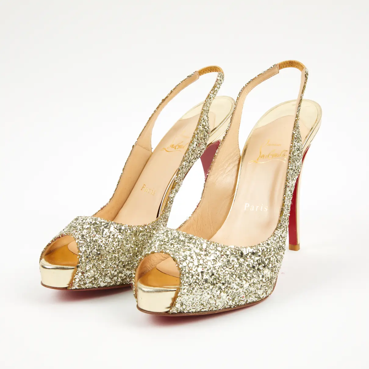 Buy Christian Louboutin Private Number glitter heels online