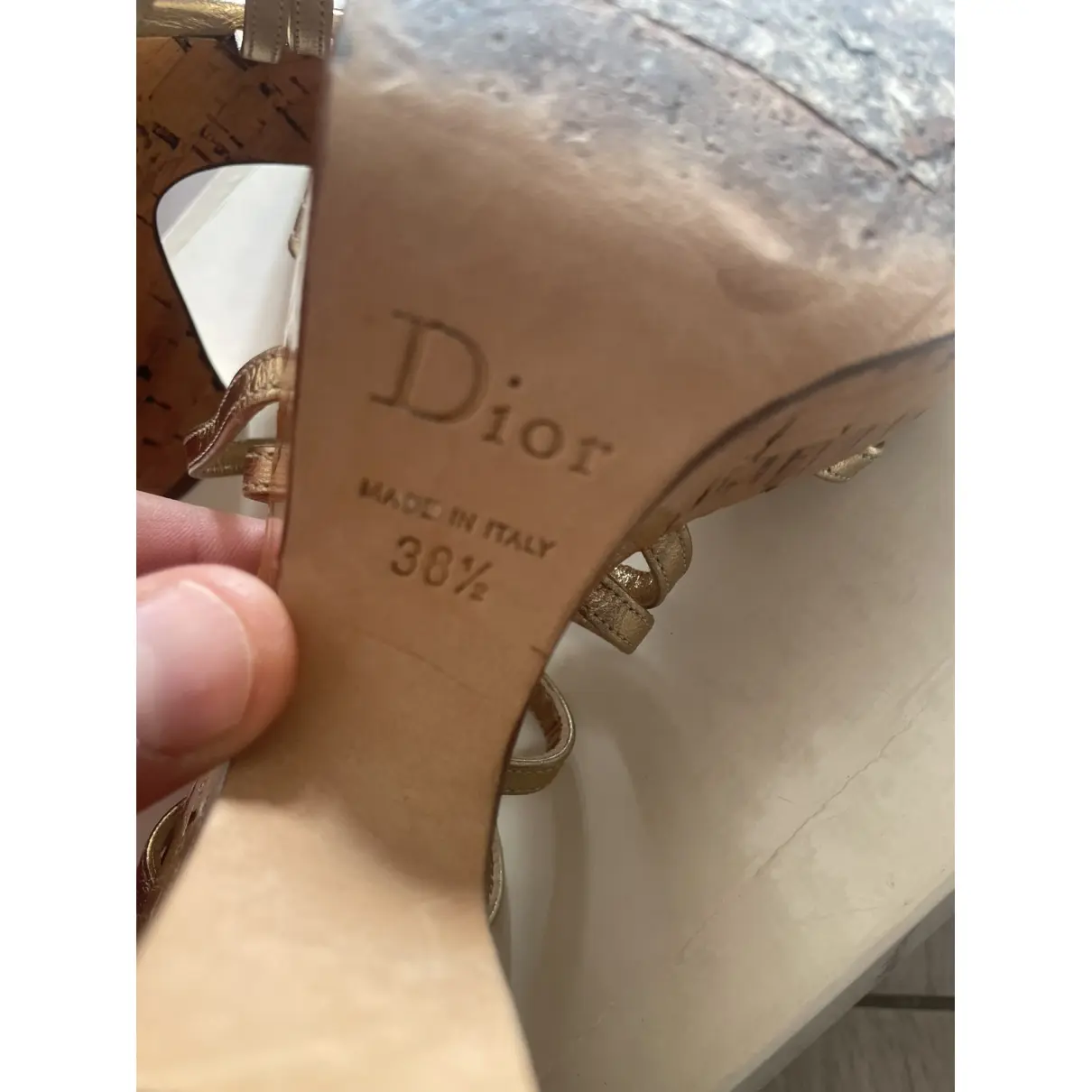 Leather sandals Dior - Vintage