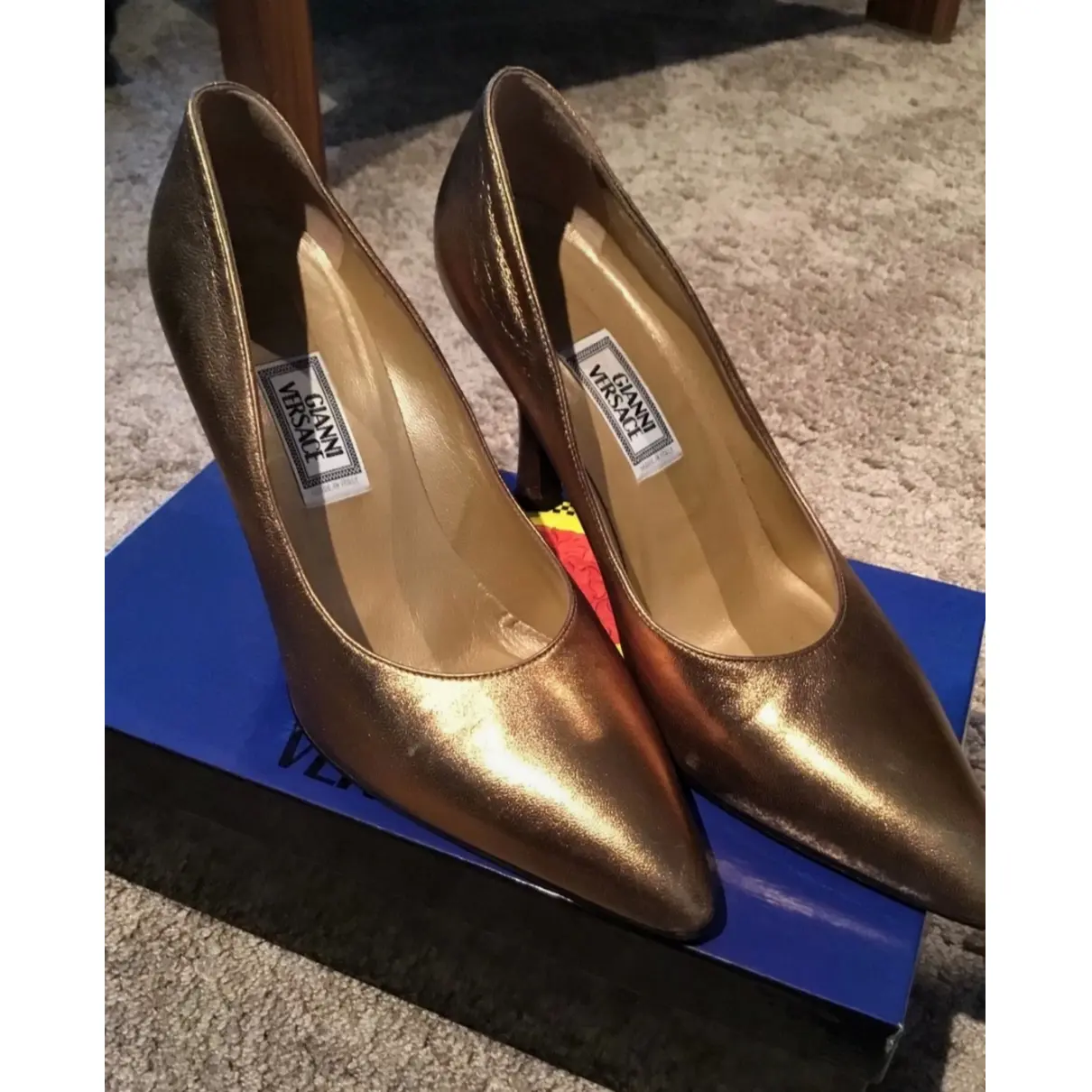 Buy Gianni Versace Leather heels online - Vintage